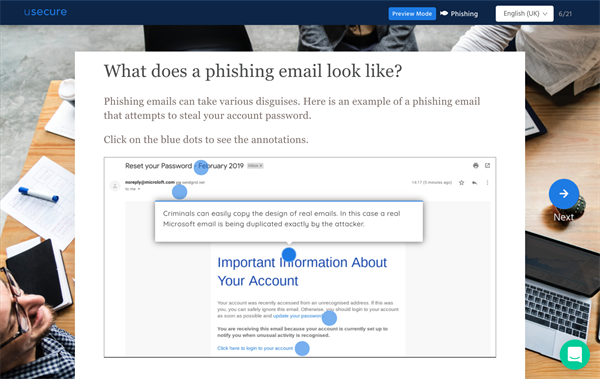 Usecure skjermbilde